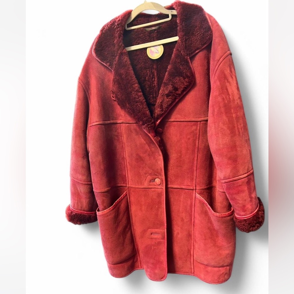 Genuine Leather & Fur Shearling Sherpa Coat